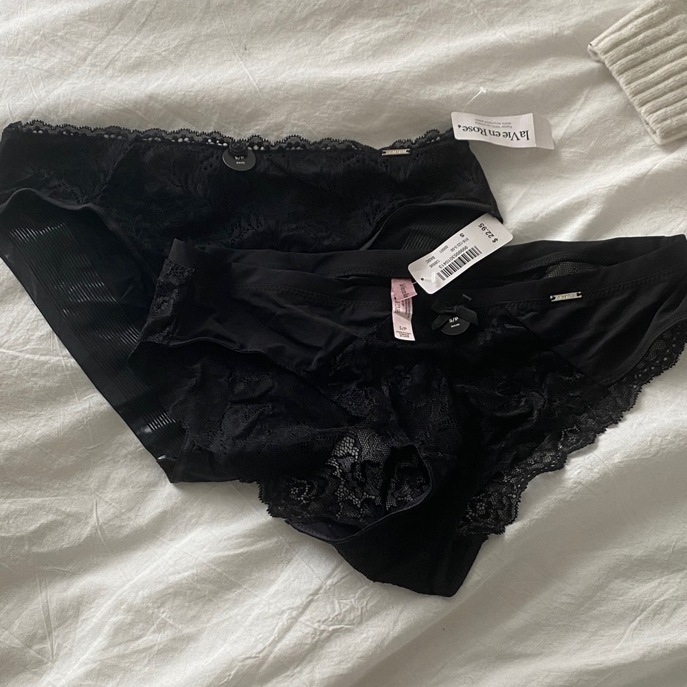 La vie en rose Black Lace Bikini Briefs - Women Intimates